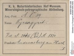 Etiketten zu Pyrargyrit (NHMW-MIN-Al89)